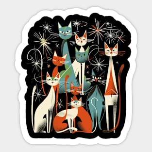 Mid Century Modern CAT Tranquil Transitions Sticker